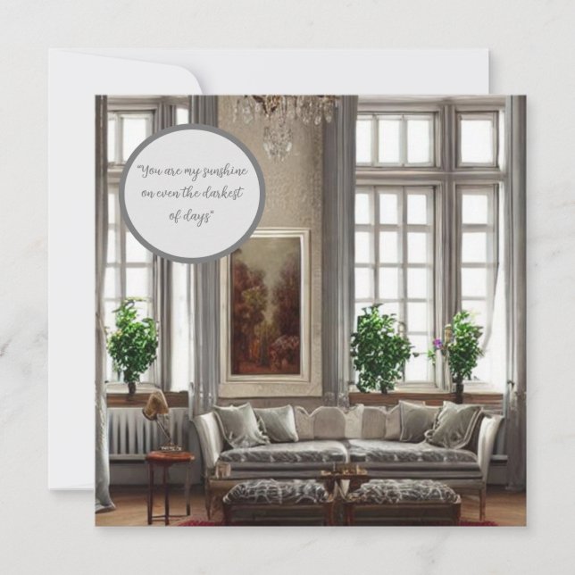 Vintages Bild: "Zeitlose Liebe" Mitteilungskarte (Vorderseite)