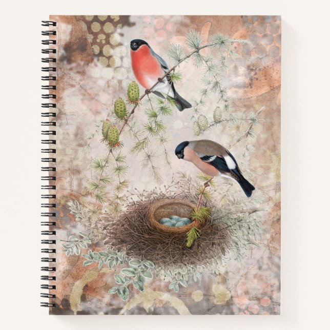 Vintages Bird-Notebook Notizbuch (Vorderseite)