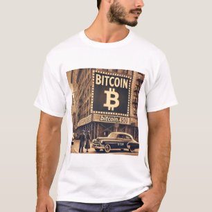 Vintages Bitcoin BTC Werbung Crypto Design T-Shirt