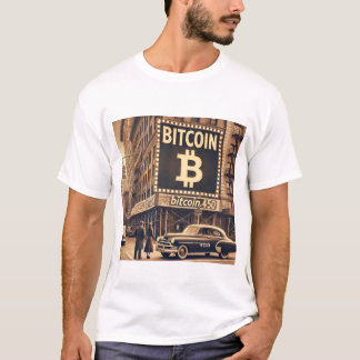 Vintages Bitcoin BTC Werbung Crypto Design T-Shirt