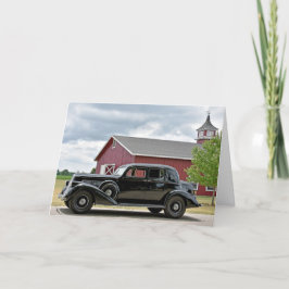 Vintages Black Car Geburtstag Karte