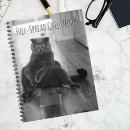Vintages Black Cat Chilling Notebook Notizblock
