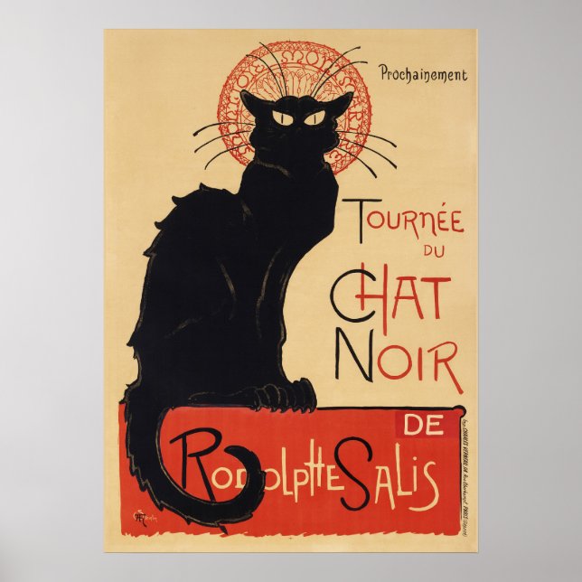 Vintages Black Cat-Werbeplakat Poster (Vorne)