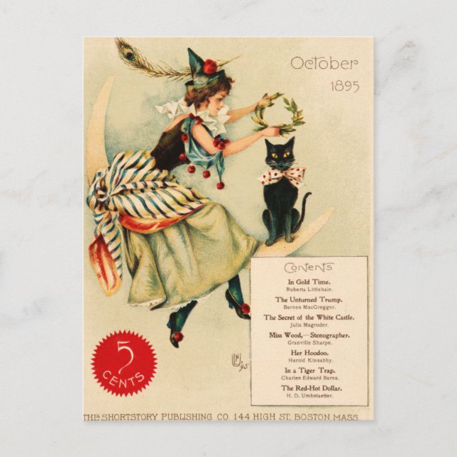 Vintages Black Cat-Werbeplakat Postkarte (Vorderseite)