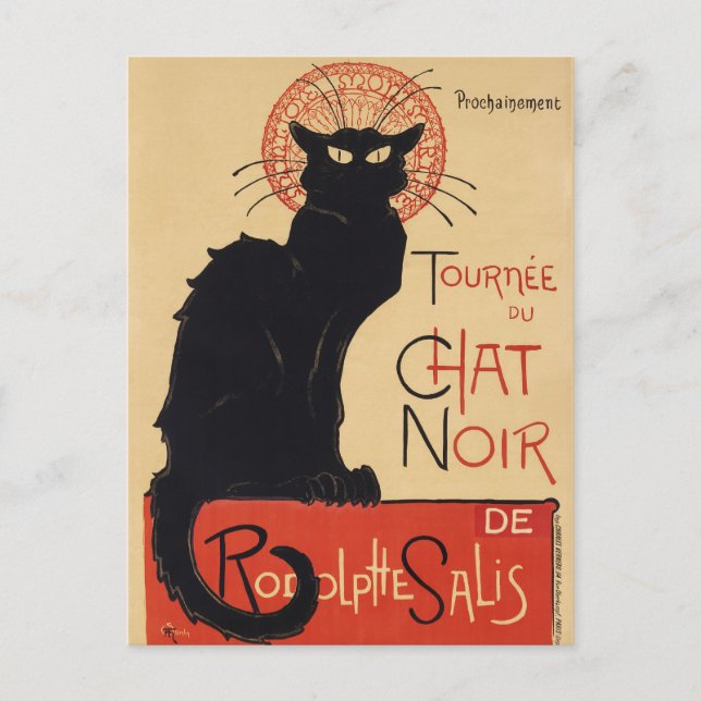 Vintages Black Cat-Werbeplakat Postkarte (Vorderseite)