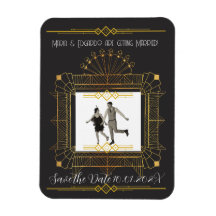 Vintages Black & Gold Art Deco Save the Date