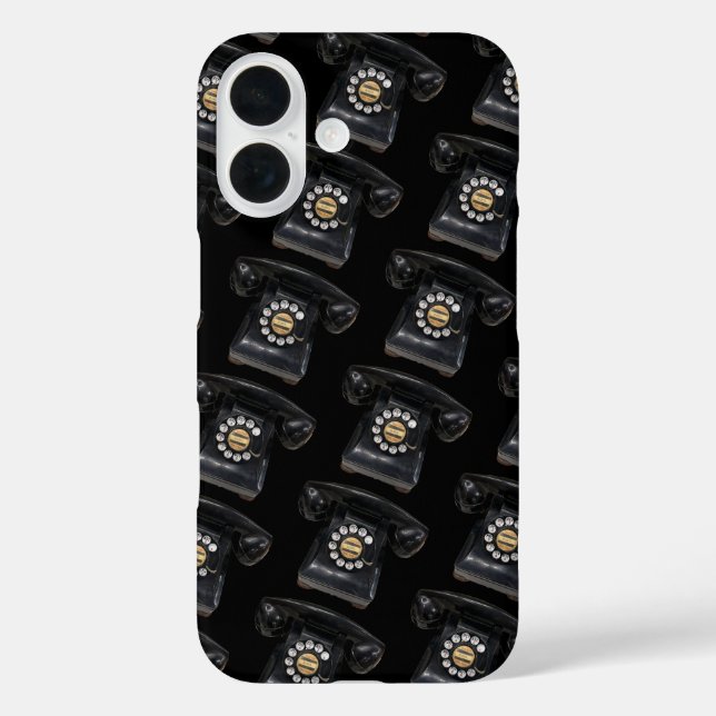 Vintages Black Rotary Phone Case-Mate iPhone Hülle (Rückseite)