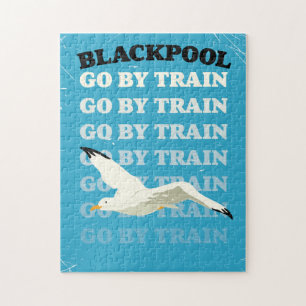 Vintages Blackpool-Strandposter Puzzle