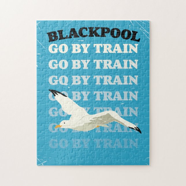 Vintages Blackpool-Strandposter Puzzle (Vertikal)