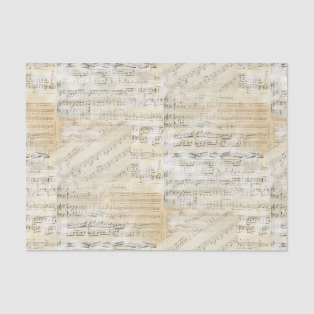 Vintages Blatt-Musik-Seidenpapier Seidenpapier (Vorderseite)