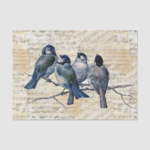 Vintages Blatt-Tissue-Papier für Blauwild Seidenpapier