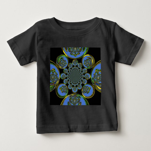 Vintages Blau Baby T-shirt (Vorderseite)