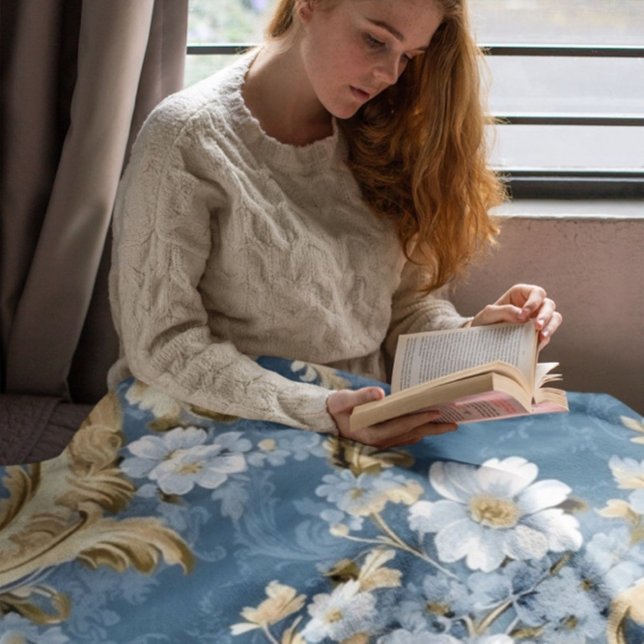 Vintages Blau Fleecedecke (Von Creator hochgeladen)