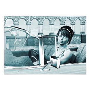 Vintages Blau Fotodruck