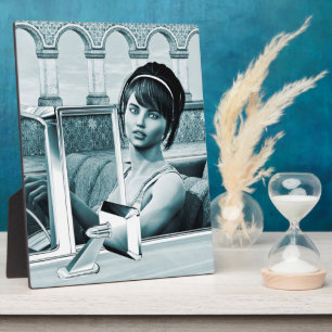 Vintages Blau Fotoplatte