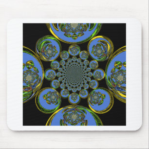 Vintages Blau Mousepad