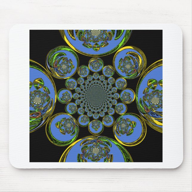 Vintages Blau Mousepad (Vorne)