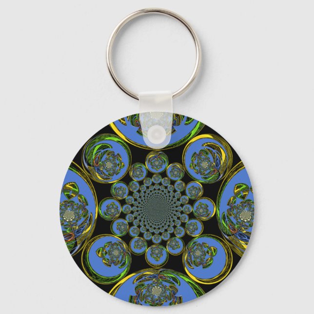 Vintages Blau Schlüsselanhänger (Vorderseite)