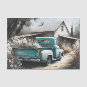 Vintages Blau Seidenpapier