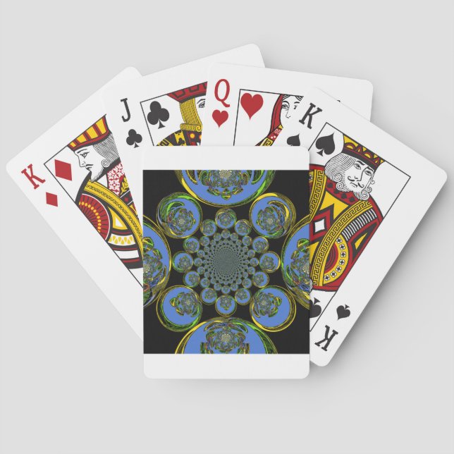 Vintages Blau Spielkarten (Rückseite)