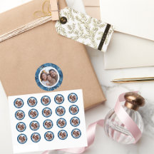 Vintages Blau und Weiße Schneeflocken Foto