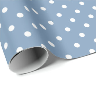 Vintages Blau White Polka Dot Wrapping Paper Geschenkpapier