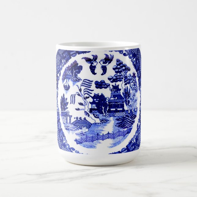 Vintages Blauer Wildmuster um 1790 Kaffeetasse (Mittel)