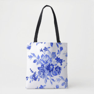 Vintages blaues Blumenmuster