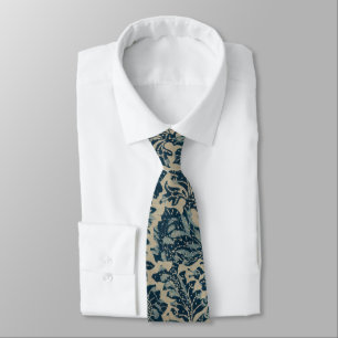 Vintages blaues Blumenmuster Neck Tie Krawatte
