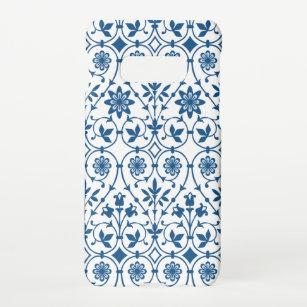 Vintages blaues, florales Verziertes Muster Samsung Galaxy S10E Hülle