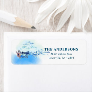 Vintages blaues Flugzeug Wolken Wasserfarbe