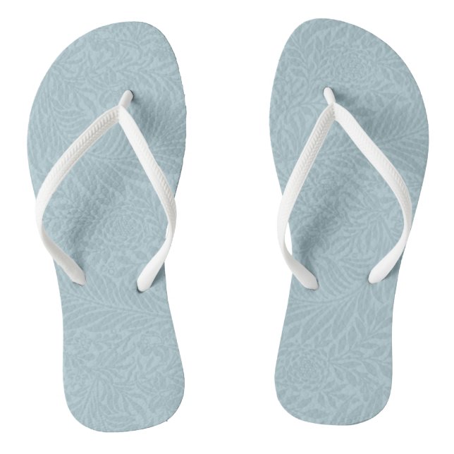 Vintages Blaues Larkspur-Blume-Muster Flip Flops (Fußbett)