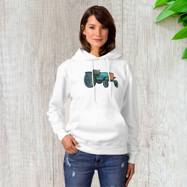Vintages blaues Traktor Hoodie (Von Creator hochgeladen)