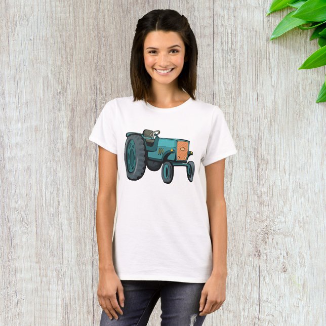 Vintages blaues Traktor T-Shirt (Von Creator hochgeladen)