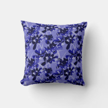 Vintages blaues und graues Blumenmuster
