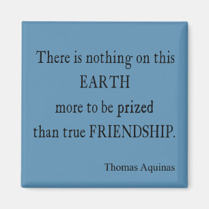 Vintages Blue Aquinas Friendship Zitat / Zitate Magnet