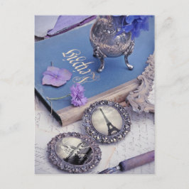 Vintages Blue Paris Foto Postkarte