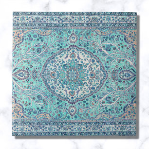 Vintages Blue Rug Muster Fliese