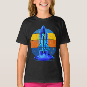 Vintages Blue Space Shuttle-Raumschiff T-Shirt