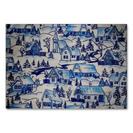 Vintages Blue Weihnachtsdorf Tischnummer