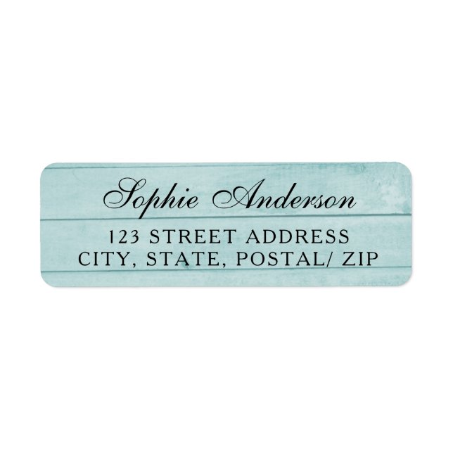 Vintages Blue-wood-Hochzeitstitel (Vorne)