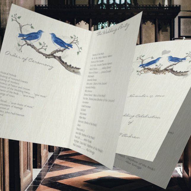 Vintages Bluebirds Woodgrain-Programm (Von Creator hochgeladen)