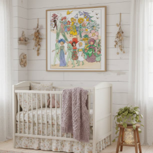 Vintages Blume Festival von Elsa Beskow Poster