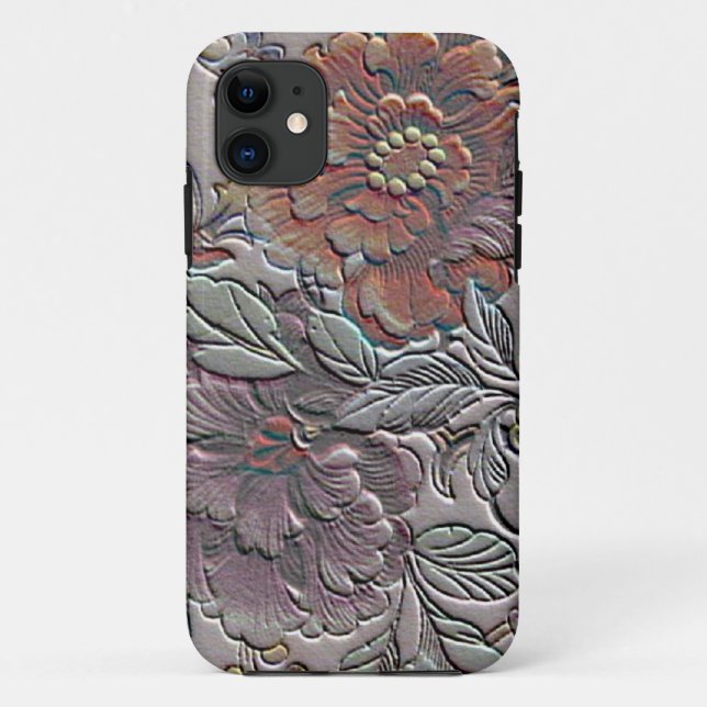 Vintages Blumen Case-Mate iPhone Hülle (Rückseite)