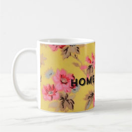 Vintages Blumen des lustigen Tassengelbs Kaffeetasse