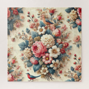 Vintages Blumenband Puzzle