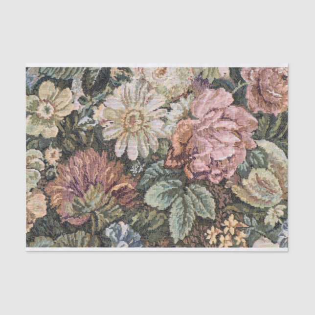 Vintages Blumenband Seidenpapier (Vorderseite)