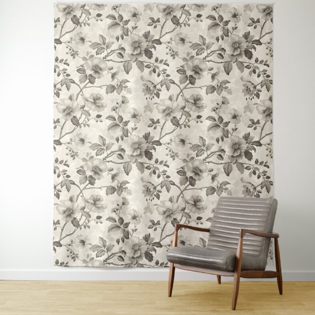 Vintages Blumenband Wandteppich (Beispiel)