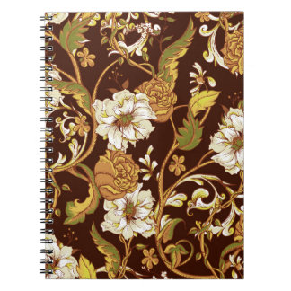Vintages Blumenbarock: Magnolien, Rose Muster. Notizblock