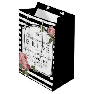 Vintages BlumenBrautparty fertigen die Farbe Mittlere Geschenktüte